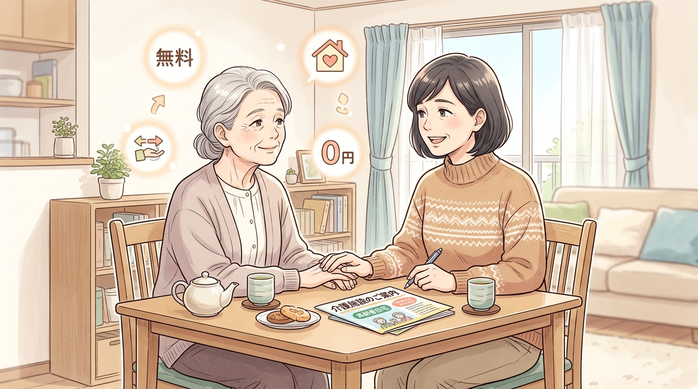 利用者の手数料が0円であることを示す無料サポートのイメージ